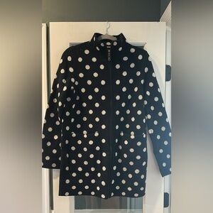 Anthropologie Polka Dot Sweater Coat Size small